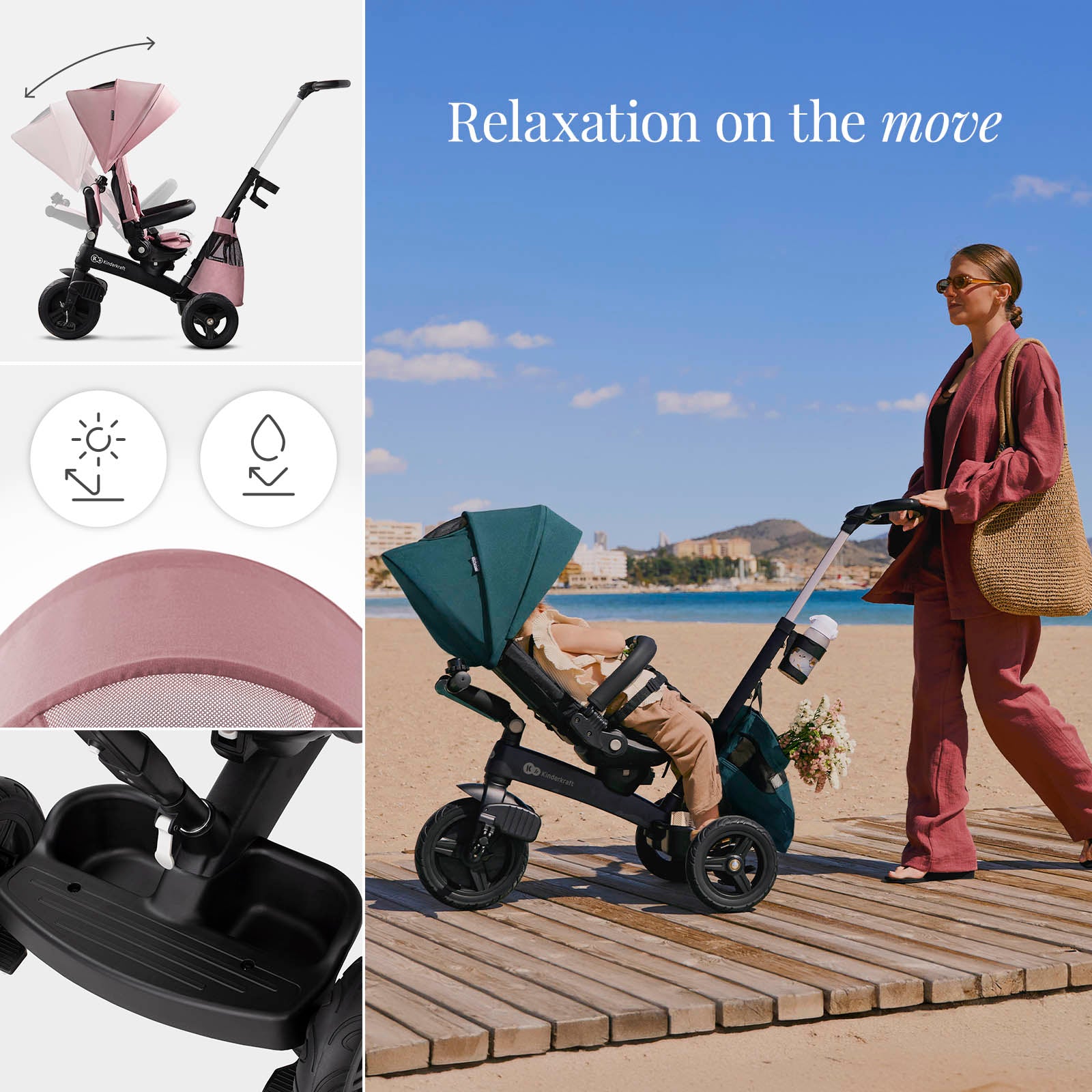 Kinderkraft EASYTWIST USA Mauvelous Pink (view 2)