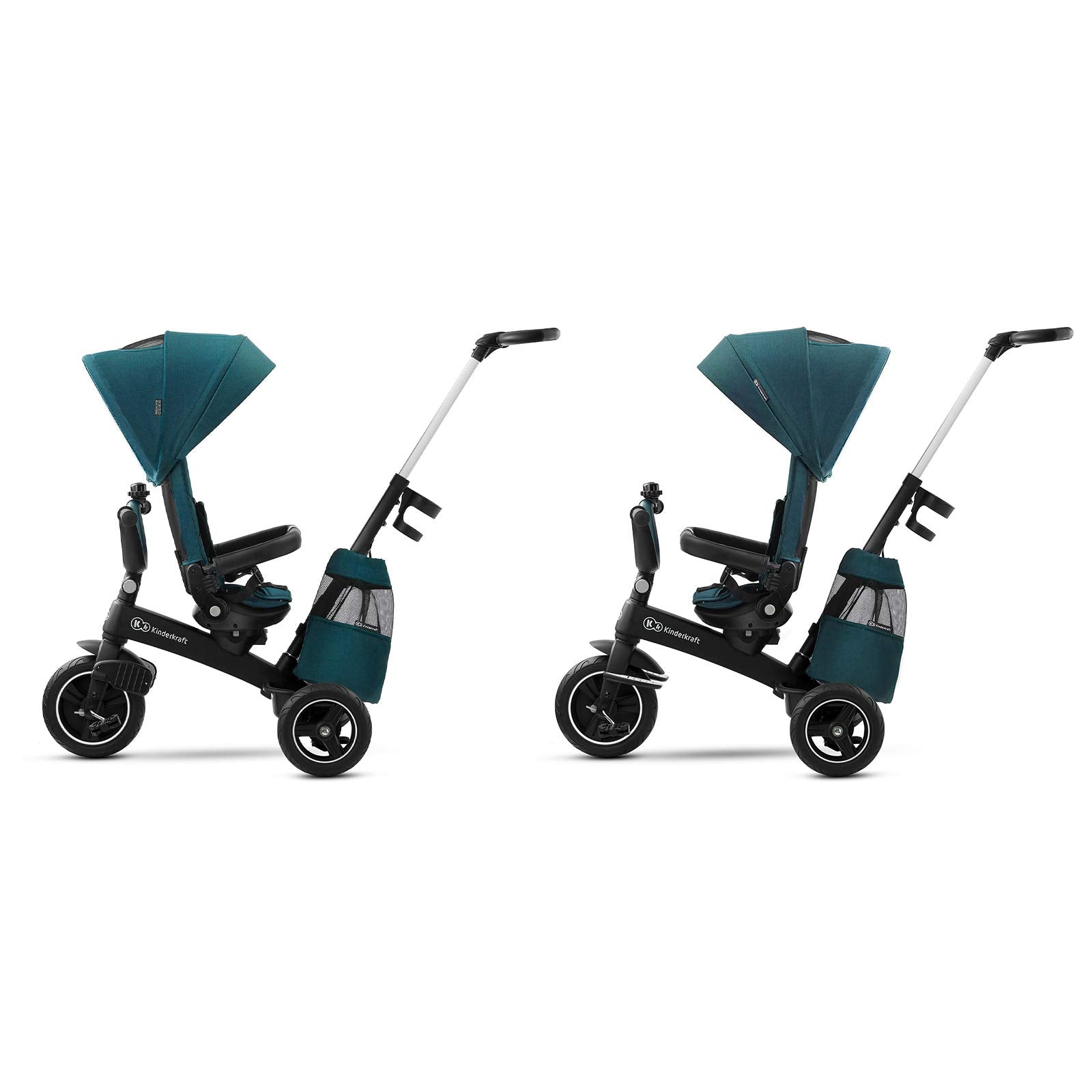 Kinderkraft EasyTwist 5-in-1 Convertible Toddler Tricycle & Baby Trike with 360° Swivel Seat, Parent Push Handle, 9 Months to 5 Years