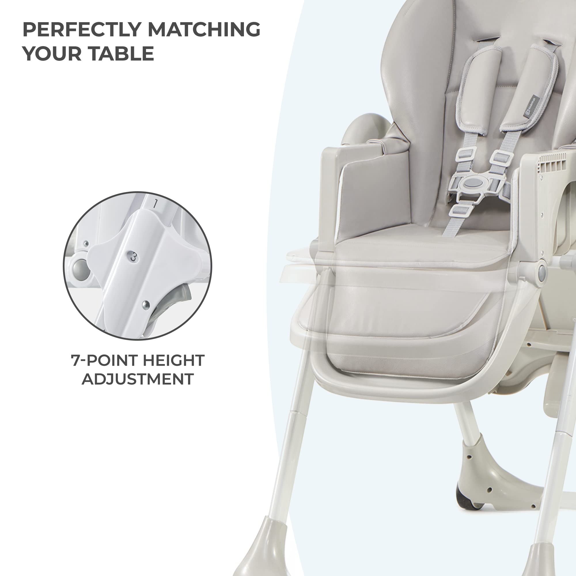 Kinderkraft Yummy high chair, Gray