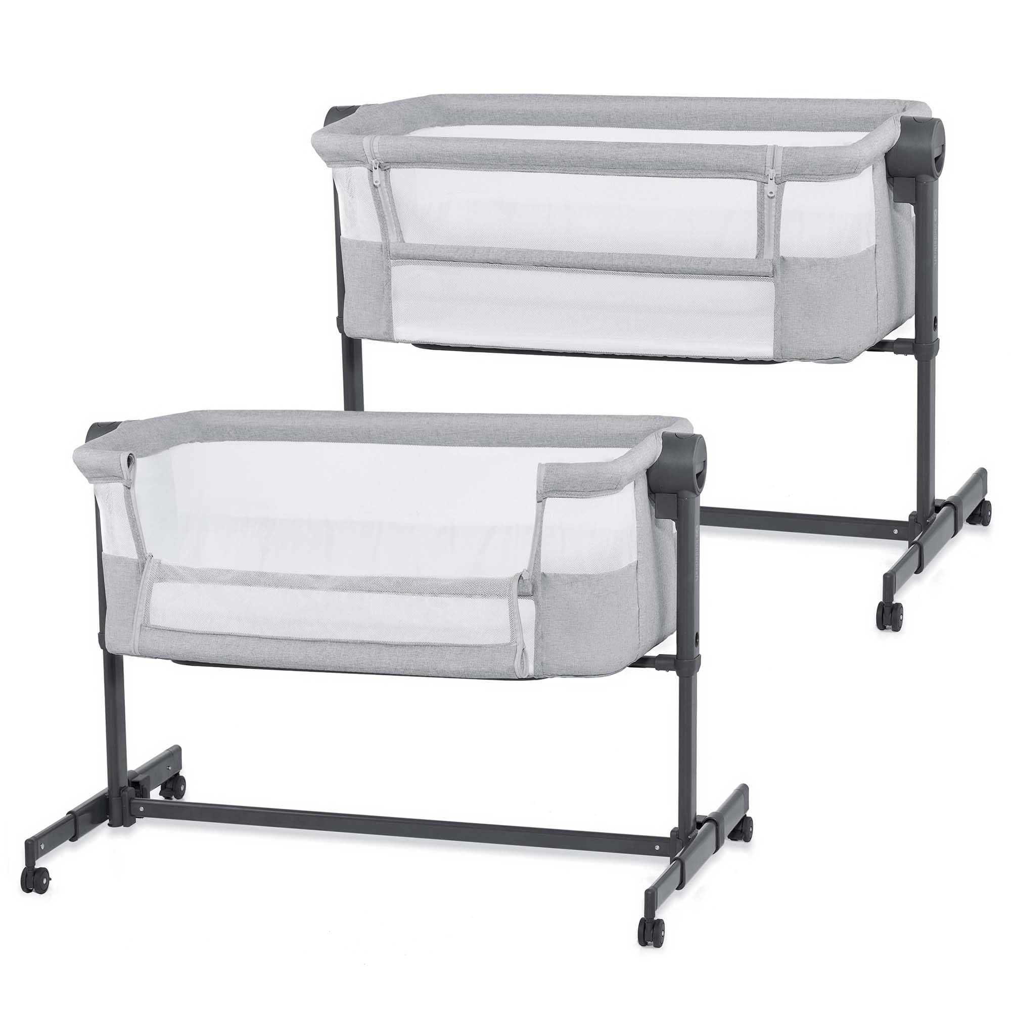 Kinderkraft Neste UP2 2-in-1 Bedside Bassinet & Co-Sleeper Crib, Adjustable Height with Breathable Mesh Sides