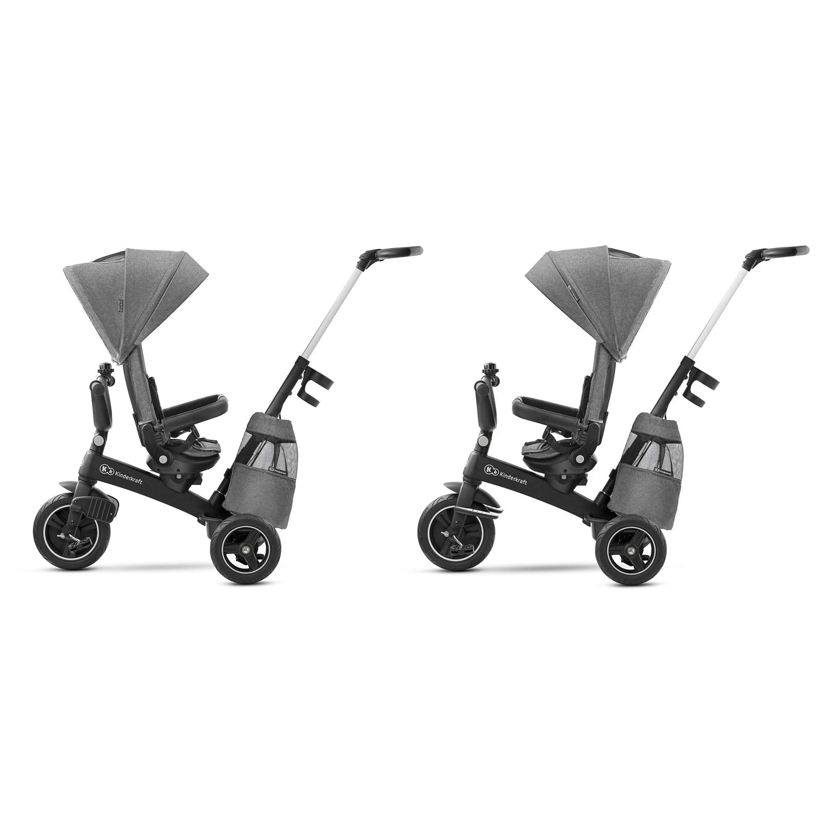 Kinderkraft EasyTwist 5-in-1 Convertible Toddler Tricycle & Baby Trike with 360° Swivel Seat, Parent Push Handle, 9 Months to 5 Years