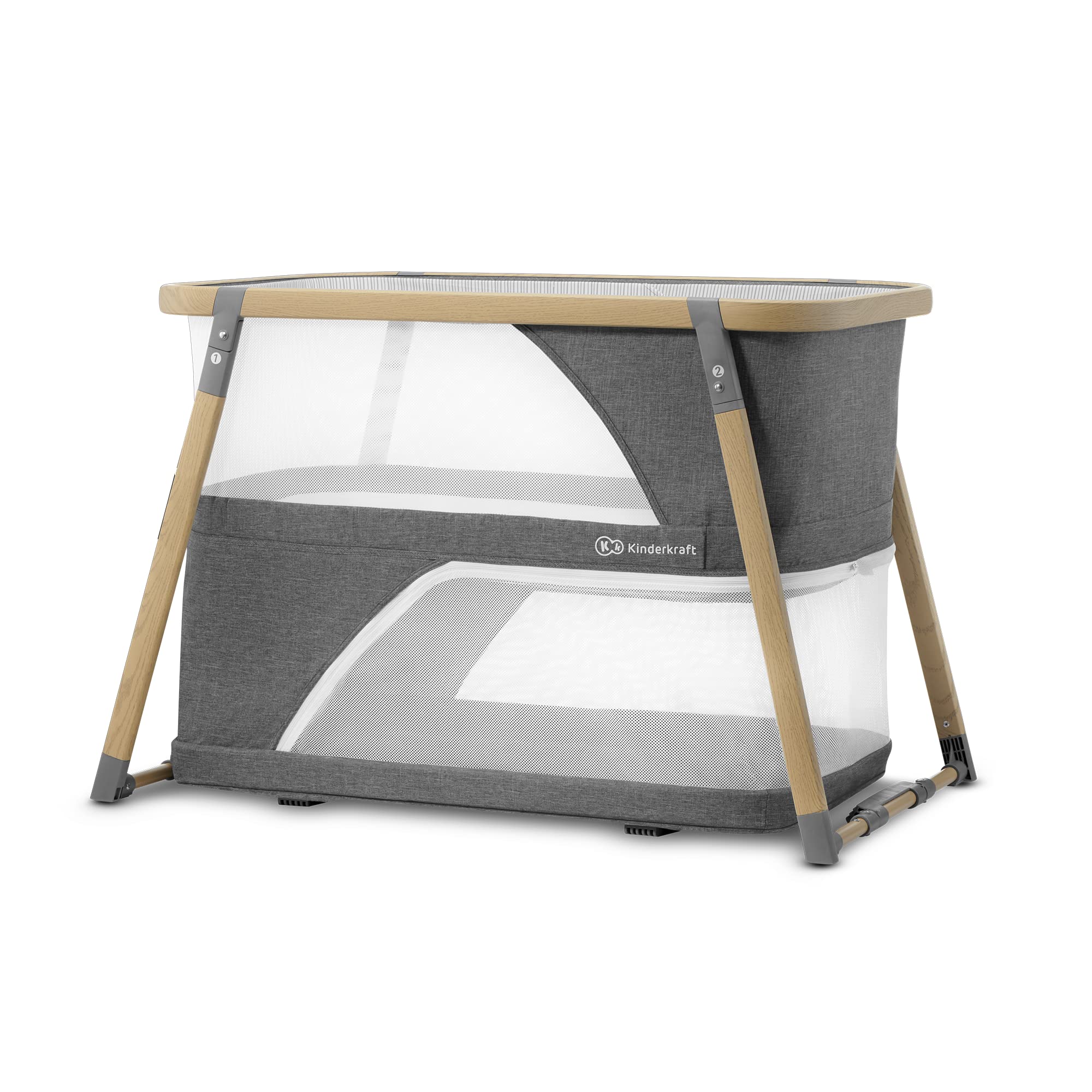 Kinderkraft Sofi 4-in-1 portable travel crib and baby playpen with bassinet
