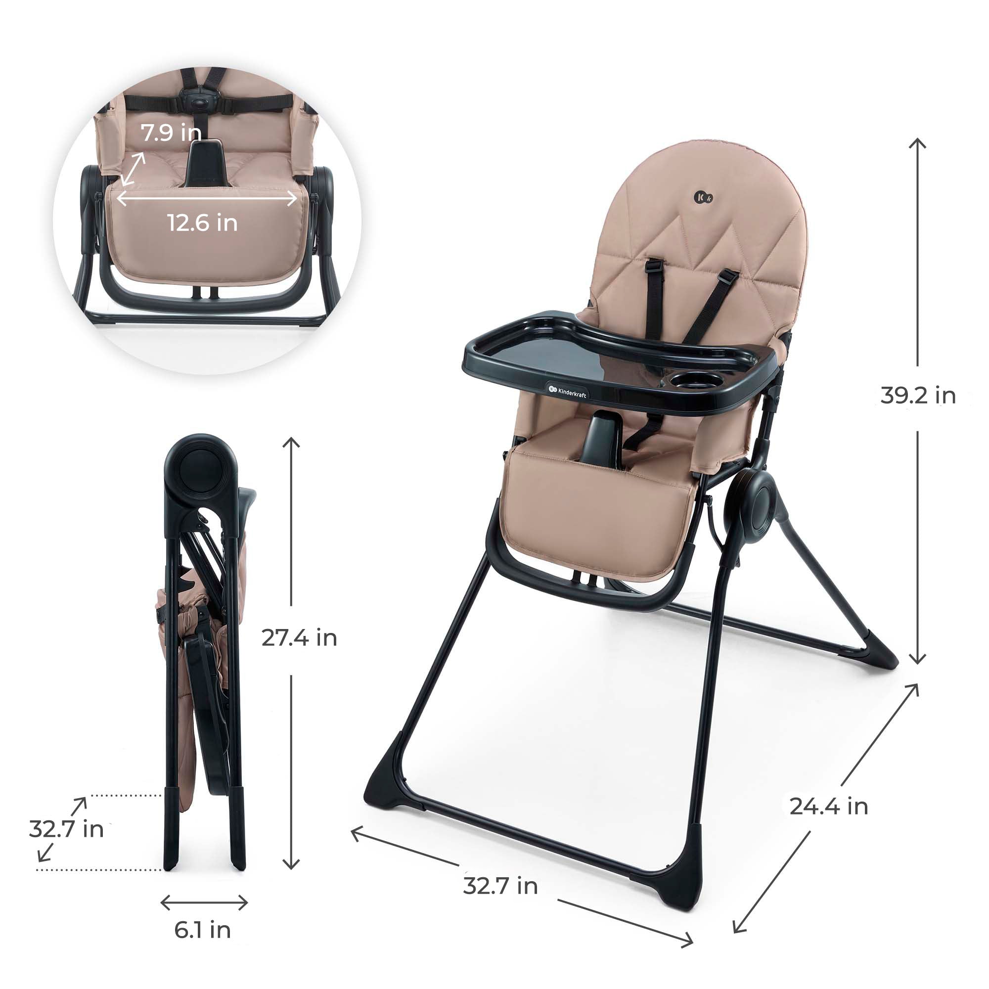 Kinderkraft BINCI high chair Beige