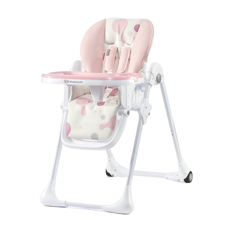 Kinderkraft YUMMY Adjustable Baby High Chair, Foldable Toddler Feeding Chair with Removable Tray, 6 Months to 3 Years