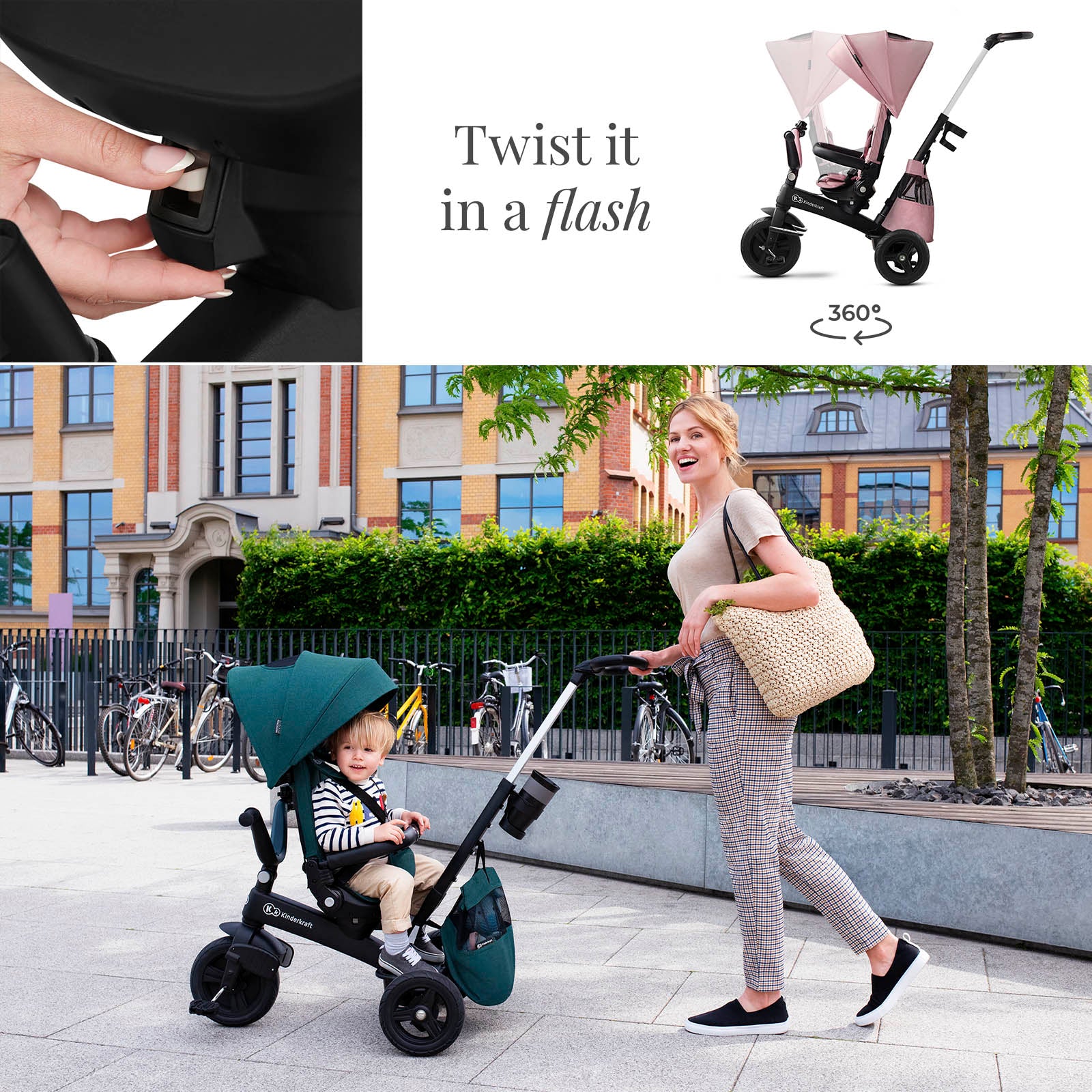 Kinderkraft EASYTWIST USA Mauvelous Pink (view 4)