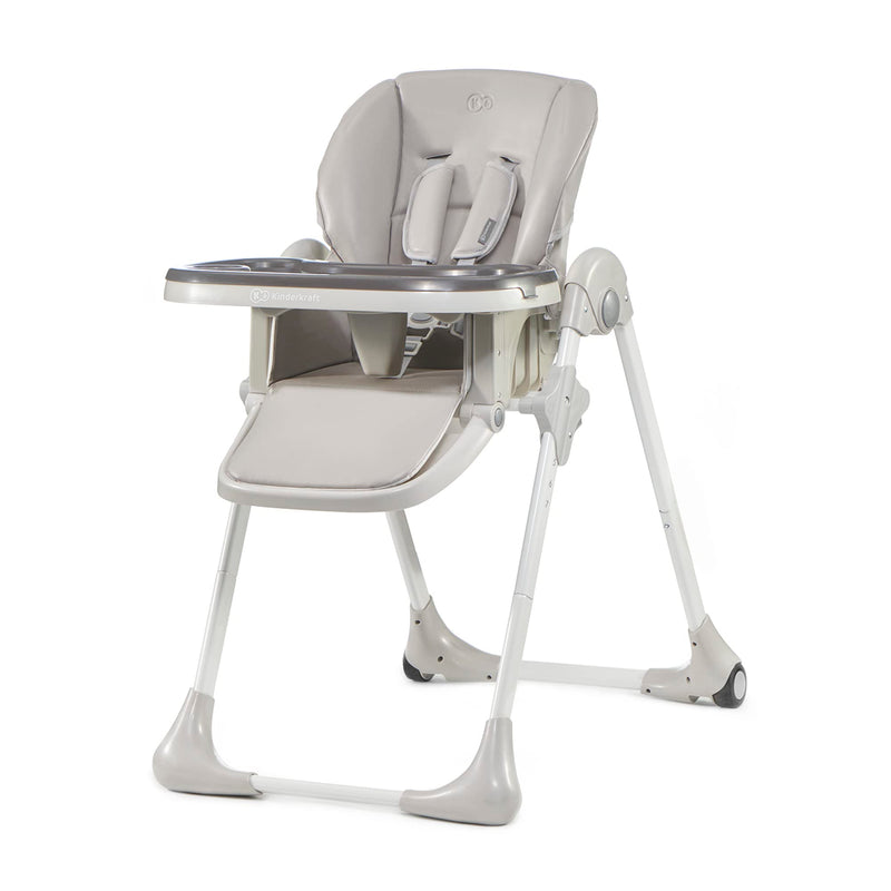 Kinderkraft YUMMY Adjustable Baby High Chair, Foldable Toddler Feeding Chair with Removable Tray, 6 Months to 3 Years