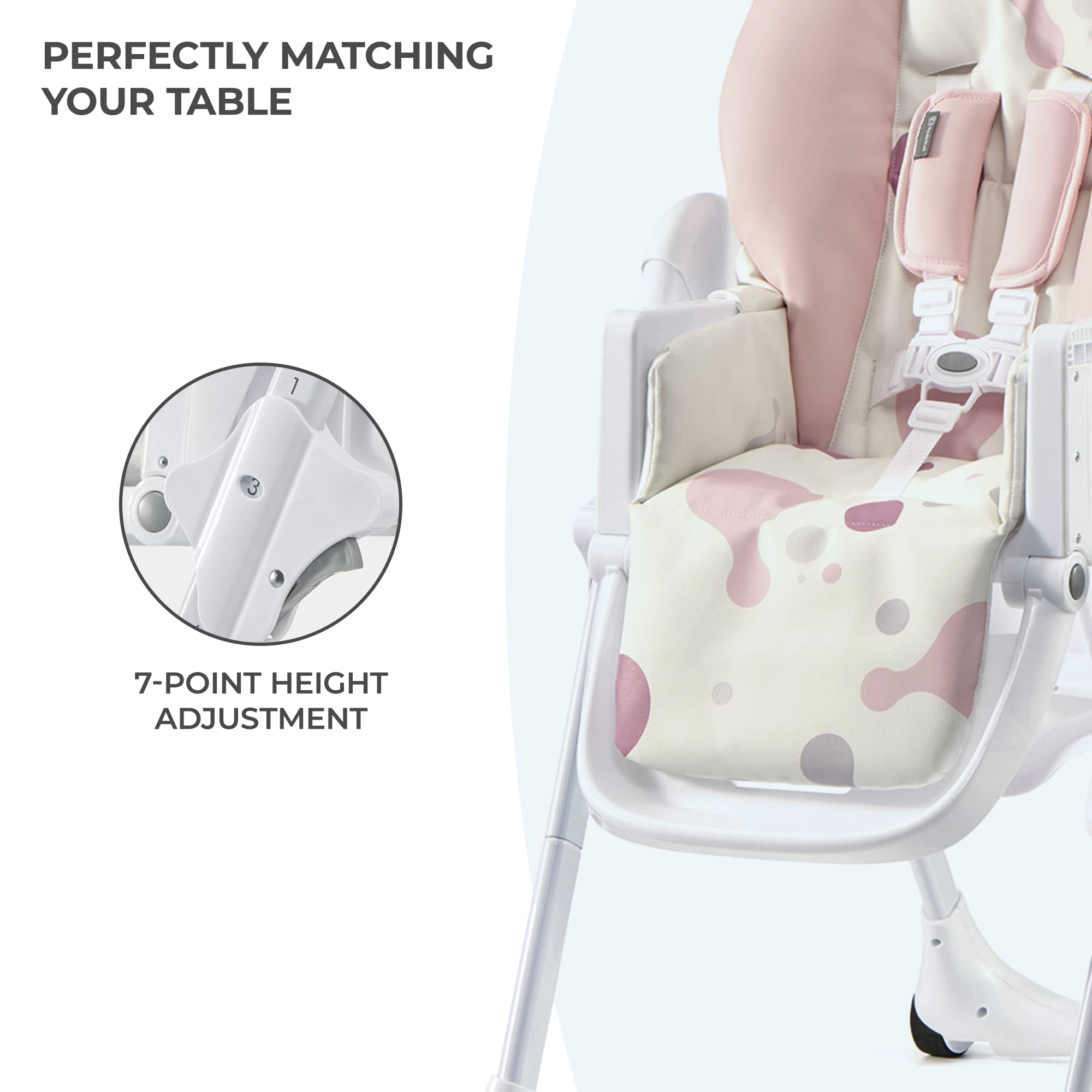 Kinderkraft Yummy high chair, Pink
