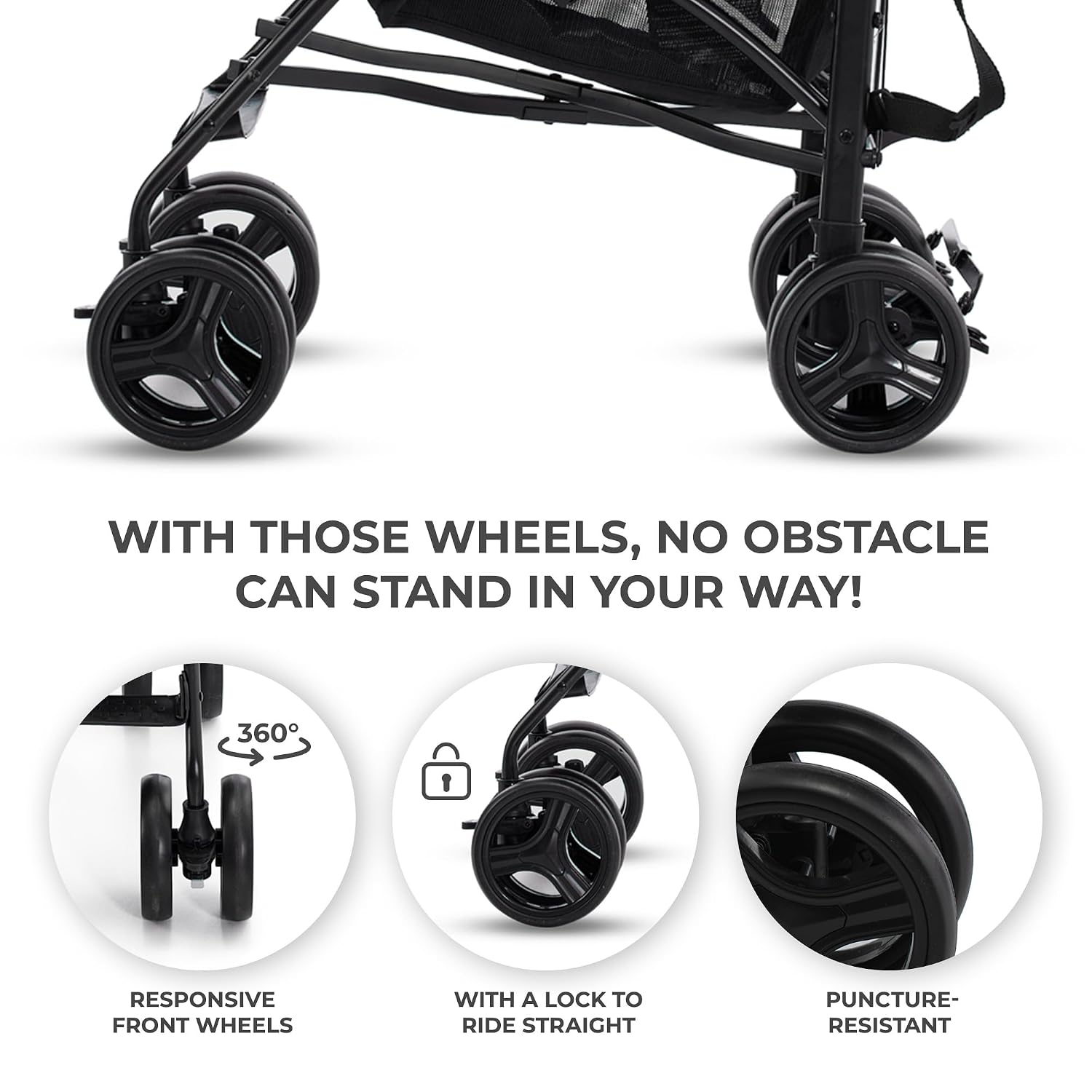 Kinderkraft TIK stroller 5-point harness and seat detail