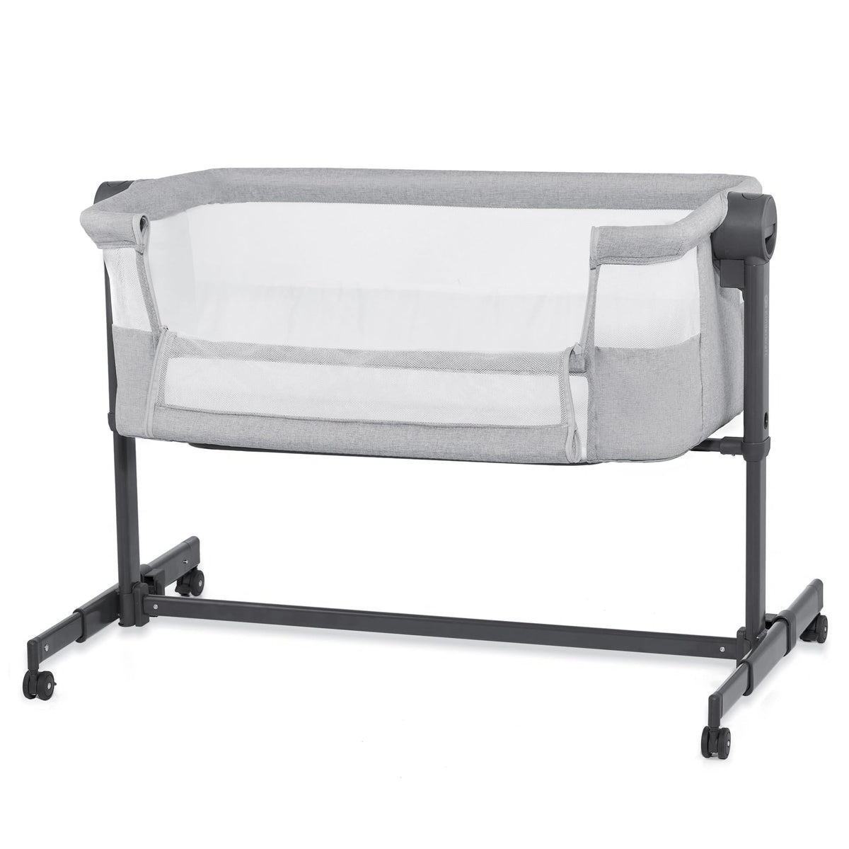 Kinderkraft Neste UP2 Bedside Crib & Co-Sleeper Bassinet, Adjustable 5-Stage Height with Breathable Mesh Sides, Newborn to 20 lbs