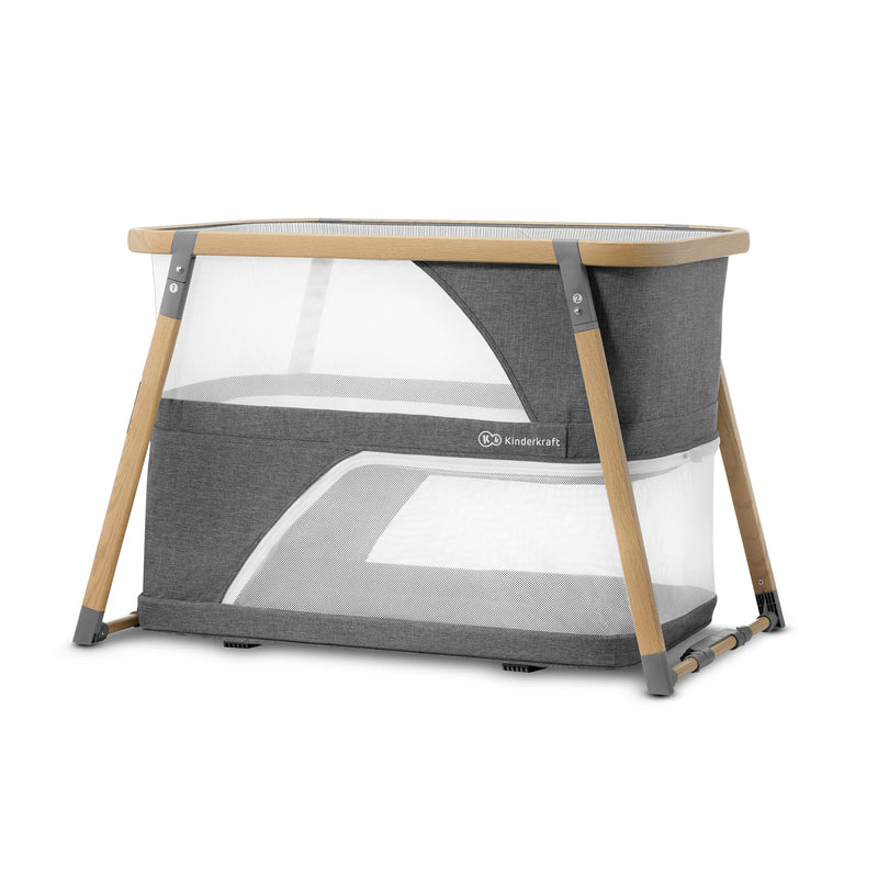 Kinderkraft Sofi 4-in-1 Portable Travel Crib & Baby Playpen, Foldable Pack and Play with Bassinet, Newborn to 33 lbs