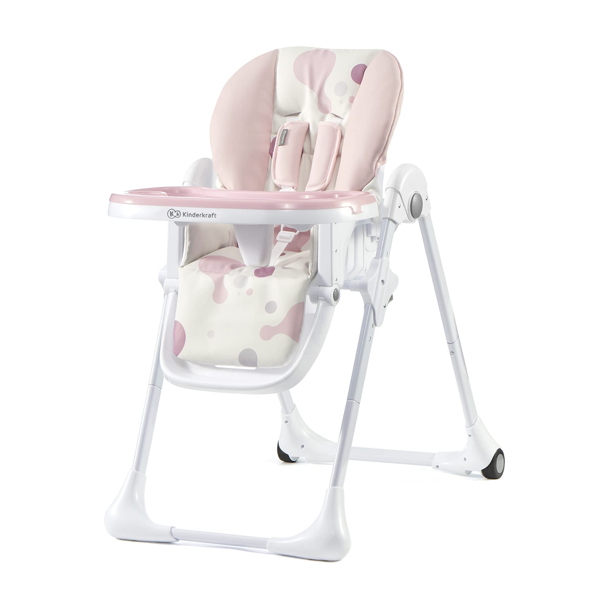 Kinderkraft Yummy adjustable baby high chair in Pink